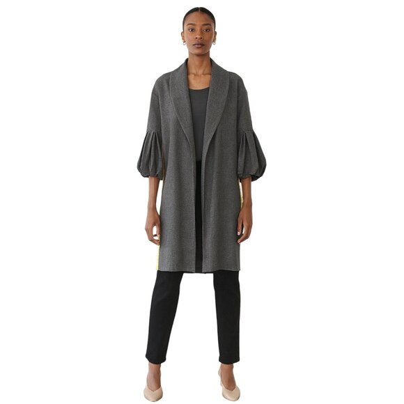 7th Avenue Design Studio NY & Co. Women's Gray Top-Coat w/ Statement Sleeves S - Picture 1 of 12